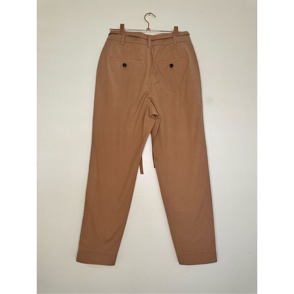 Everlane Pleated Poplin Tapered Tan Cotton Pants Size 0 - Picture 3 of 5